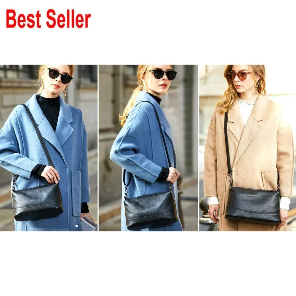 Genuine Leather Crossbody Bag Small Shoulder Handbag Hobo Clutch